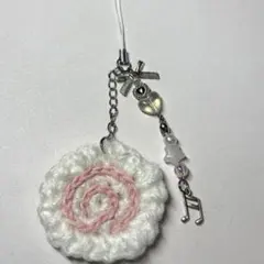 なるとまき ビーズキーホルダー 携帯ストラップ 編み物 チャーム ウィッシュコア