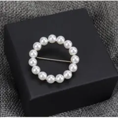 パール ブローチ ラウンドブローチ　ビジュー入学式 プレゼント