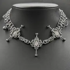 【chainmail】 earring necklace rosary goth