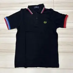 フレッドペリー ポロシャツ 黒 マルチカラー Sサイズ