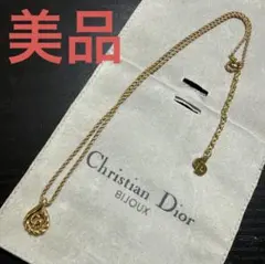 Christian Dior CDロゴティアドロップネックレス　ゴールド　美品