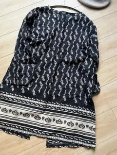 アジアン　エスニック　インド　ブラック　ワンピース　チュニック