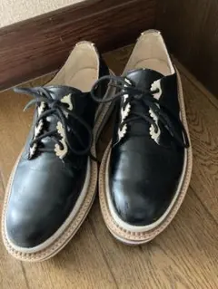 ZODIAC COLLECTION 黒 レースアップシューズ