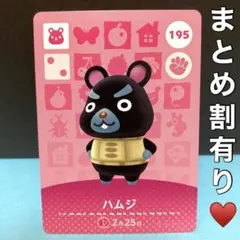 ハムジ コワイ系☆太眉に丸目が可愛い和風な黒ハムスター♡amiiboカード