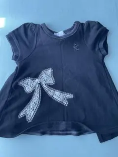 組曲　半袖シャツ S 黒 リボン