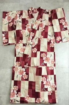 ✓美品 浴衣 レディース 呉服屋 花柄 赤