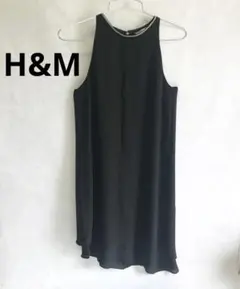 タグ付き新品未使用★H&M  ホルターネックワンピース34/黒/二次会パーティー