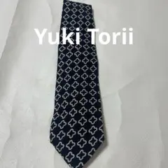 Yuki Torii シルク100% 正規品　高級　ネクタイ ネイビー　希少のサムネイル