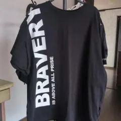 BRAVERY プリント Tシャツ 黒のサムネイル