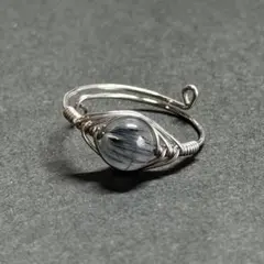 WR737FS 天然石 パワーストーン ワイヤーリング ブルールチルクォーツ