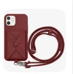 BOTTEGA VENETA iPhoneケース ストラップ付 レッド - メルカリ