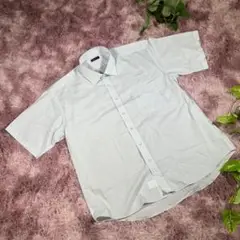 【Regular Model】ワイシャツ　水色　紳士　ストライプ　オフィス