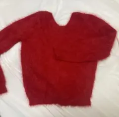 【前後2way】【アンゴラ】シャギーセーター