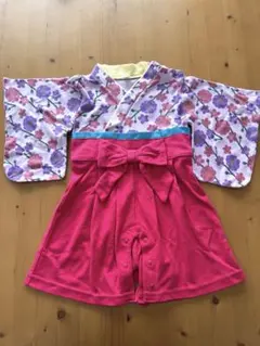 花柄着物風ショートパンツセット 70