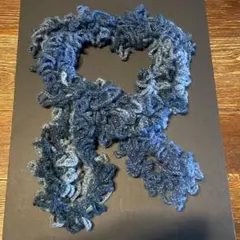 ハンドメイド 段染め毛糸のマフラーネックウォーマー