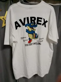 アヴィレックス AVIREX Tシャツ 両面プリント ミリタリー 白 2XL 
