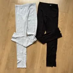 UNIQLO グレー ブラック レギンス 2枚セット