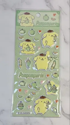 マシュマロシール　サンリオ　ポムポムプリン　ぷっくりシール