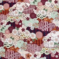 花柄　33  和風　　生地 ハギレ