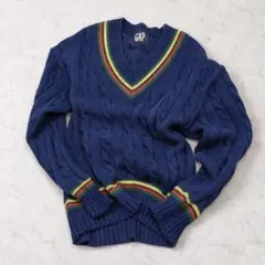 早い者勝ち90s OLD GAP チルデン　ニット セーター メンズ L 肉厚