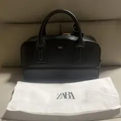 ZARA 合成皮革ボストンバッグ ☆ドイツ発*ZARA*新作*フェイクレザー2WAYボストンバッグ/TB☆ (ZARA