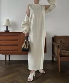 willfully アイボリー コットン ノースリーブ ワンピース