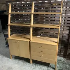 N177 マルヨシ民芸家具 天然木シェルフラック 2点セット