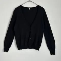 ◯ UNIQLO ユニクロ Vネック カーディガン 長袖 黒 Lのサムネイル