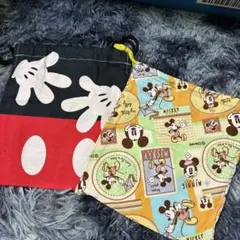 ミッキーマウス 巾着袋 2枚セット ディズニー