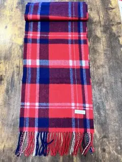 【美品】マッキントッシュ レッド チェック カシミアマフラー