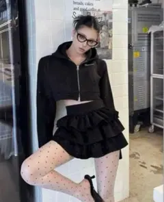 ANDWANG Kirakirafrill culotte mini skirt