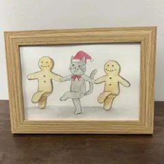 水彩原画　『I can't wait until Christmas』