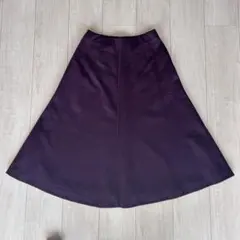 UNIQLO ワインレッド フレアロングスカート