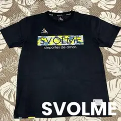 SVOLME(スボルメ)半袖Tシャツ　コットン　ブラック　サッカー　/フットサルのサムネイル
