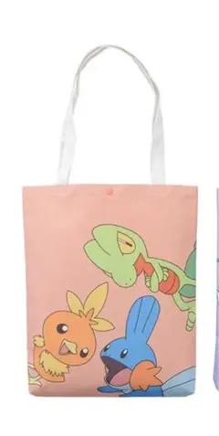 ポケモン プラチナムザッカトートバッグ ホウエン地方 キモリアチャモミズゴロウ