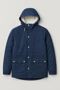 ネイビー フード付きジャケット ボアライニング