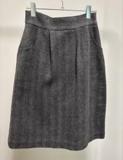 グレー ヘリンボーン タイトスカート