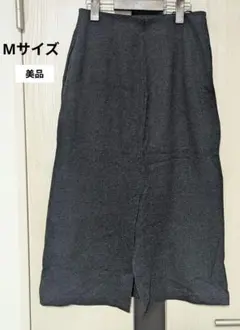 ユニクロ　ブラッシュドジャージーナロースカート　グレー　М