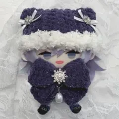 【No.457】にじぱぺっと 猫耳ニット帽×リボンマフラー(snow)