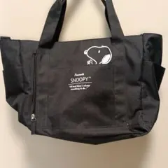 SNOOPY 　ブラックキャンバスバッグ　 2wayバッグ