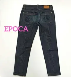 エポカ EPOCA デニム　クロップドパンツ　バックポケットビジュー　M