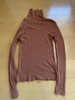 FREAK'S STORE リブタートルネックセーター Fサイズ ブラウン
