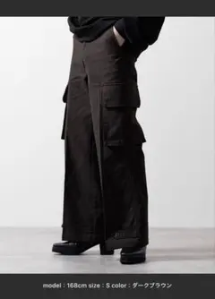 CLEL M-47 フレアカーゴパンツ　ダークブラウン　S