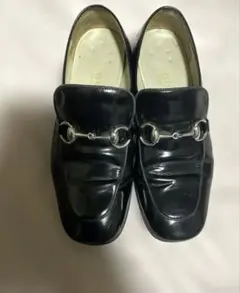 GUCCI グッチ　ホースビットローファー　黒　シルバー　22cm