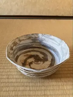 茶道具　菓子器　志野練り込み 野中春甫作