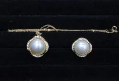 マベパールネックレス　リング　セット