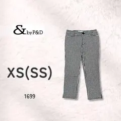 & by P&D ギンガムチェック クロップドパンツ XS コットン混 洗えるのサムネイル