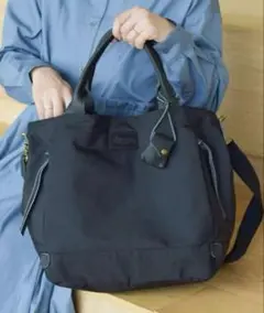 【美品】toleur ポリエステル 2way トートバッグ 黒　A4可