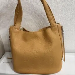 Kitamura/美品軽量/キャメル✖️白レザーハンドバッグ