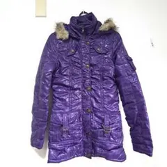 GRAZIE グレイジー　キルティング　ダウンジャケット　紫　フード　ファー
